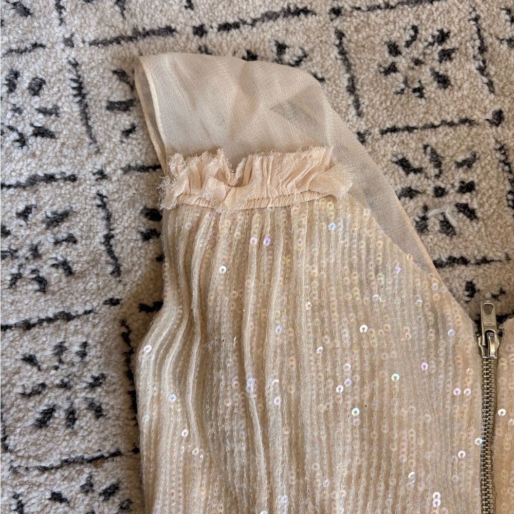 French Connection One Shoulder Cream Dress - Picture 3 of 6